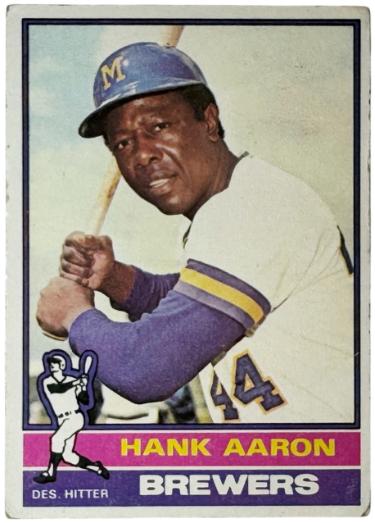 Hank Aaron 1976 Topps Card #550 (Milwaukee Brewers/HOF)