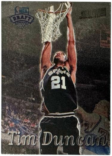 Tim Duncan 1997-98 Topps Stadium Club NBA Draft Pick Rookie Card RC #201 (San Antonio Spurs/HOF)