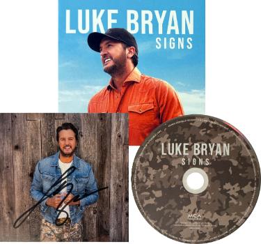 Luke Bryan signed 2026 SIGNS MCA Records 4.75x4.75 Art Insert/Booklet/CD w/ Case- COA (Hunt Edition) Country/Pop Edition