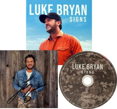 Luke Bryan signed 2026 SIGNS MCA Records 4.75x4.75 Art Insert/Booklet/CD w/ Case- COA (Hunt Edition) Country/Pop Music