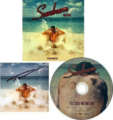 Tucker Wetmore signed 2026 Sunburn Mixtape 4x4 Art Insert/Booklet/CD & Case- COA/Country/Pop Music