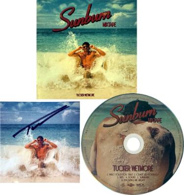 Tucker Wetmore signed 2026 Sunburn Mixtape 4x4 Art Insert/Booklet/CD & Case- COA/Country/Pop Music