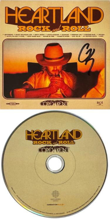 Corey Kent signed 2026 Heartland Rock & Roll Insert Album Cover/CD & Case- COA/Country-Pop Music