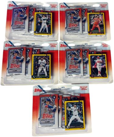 2025 Topps MLB Update 4 Pack Blister- Lot Of 5 /285 Cards-20 Packs/5 Yellow Parallels- New/Factory Sealed