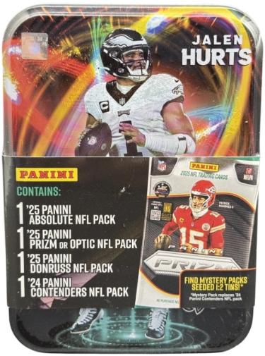 Jalen Hurts 2026 Panini Football 4 Pack Collectors Tin- Absolute/Donruss- NEW/Factory Sealed (Philadelphia Eagles)