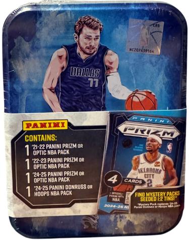 Luka Doncic 2026 Panini NBA Basketball 4 Pack Collectors Tin- Prizm/Optic- NEW/Factory Sealed (Dallas Mavericks)