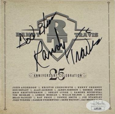 Randy Travis signed 2011 25th Anniversary Celebration CD Cover Booklet w/ God Bless- JSA #LL60186 (Country Music)