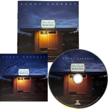 Kenny Chesney signed 2026 Silver Sands Marina Hey Now Records 4"x4" Art Card Insert/CD/Case- COA/NEW