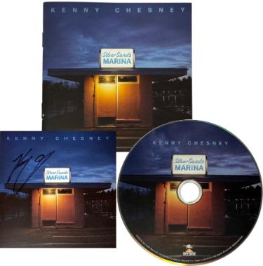 Kenny Chesney signed 2026 Silver Sands Marina Hey Now Records 4"x4" Art Card Insert/CD/Case- COA/NEW