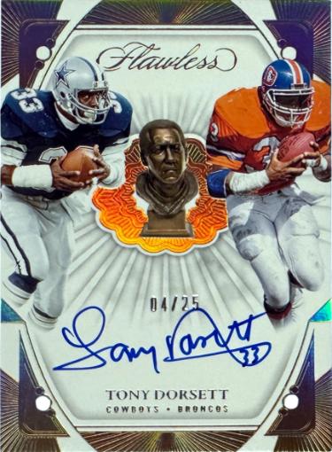 Tony Dorsett signed 2024 Panini Flawless Progressions On Card Auto #CP-TDT /25 (Cowboys/Broncos/HOF)