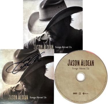 Jason Aldean signed 2026 Songs About Us 4.75x4.75 Art Card Insert/CD/Case- COA