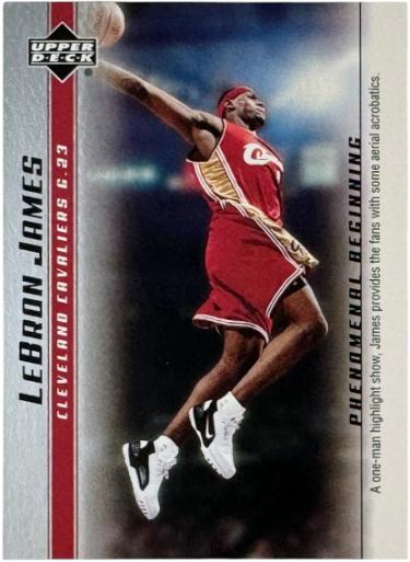 LeBron James 2003-04 Upper Deck Phenomenal Beginning Rookie Card (RC) #13 (Cleveland Cavaliers)