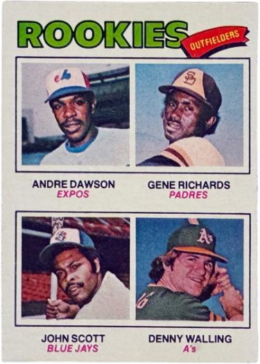 Andre Dawson/Richards 1977 Topps Rookie Outfielders Card (RC) #473 - (Expos/HOF)