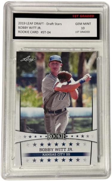 Bobby Witt Jr. 2019-20 Leaf Draft Stars Rookie Card #ST-04- 1st Graded 10 Gem Mint