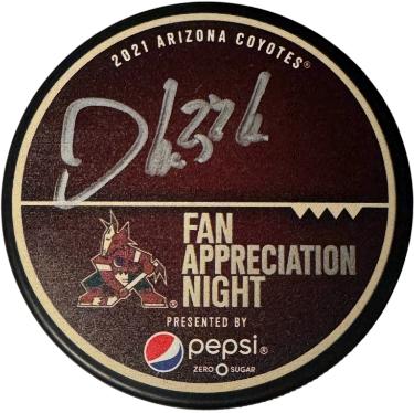 Oliver Ekman-Larsson signed 2021 Arizona Coyotes Fan Appreciation Night Pepsi NHL Limited Edition Puck- COA