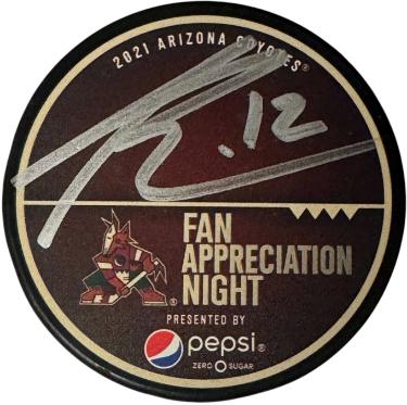 Paul Bissonnette signed 2021 Arizona Coyotes Fan Appreciation Night Pepsi NHL Limited Edition Puck #12- COA