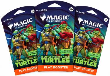 Magic the Gathering TMNT: Teenage Mutant Ninja Turtles Play Booster Pack 14 Cards- Lot of 3- New/FACTORY SEALED