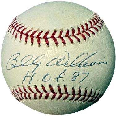 Billy Williams signed Rawlings Official Major League Baseball HOF 87- MLB Hologram (Chicago Cubs)