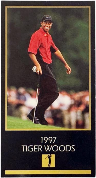 Tiger Woods 1997-98 Grand Slam Ventures Champions PGA Golf Rookie Card Masters