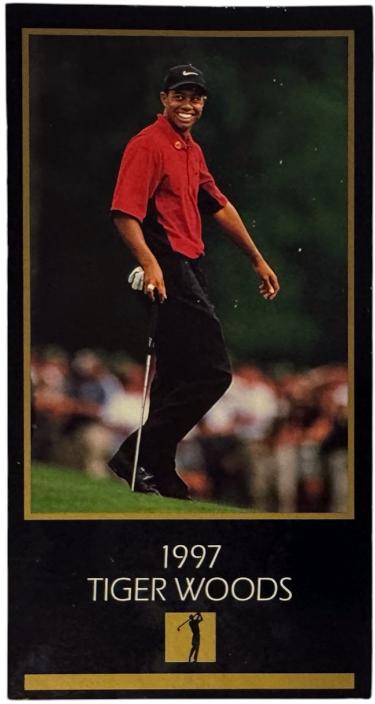 Tiger Woods 1997-98 Grand Slam Ventures Champions PGA Golf Rookie Card Masters