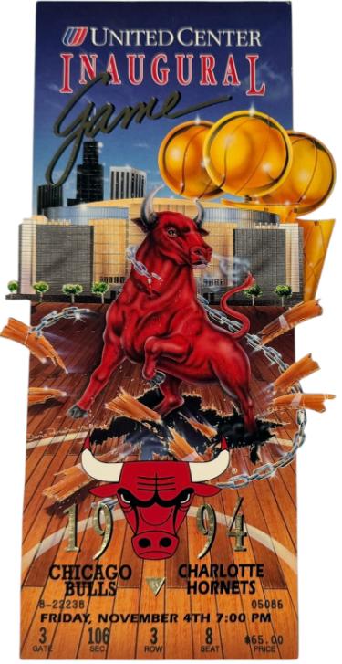 1994 Chicago Bulls United Center Inaugural Game Ticket- 11/4/1994