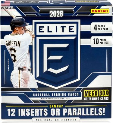 2026 Panini Donruss Elite Baseball Mega Box- 10PK/4CPP/40CPB- New/Factory Sealed