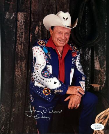Little Jimmy Dickens signed Country Music Color 8x10 Photo- JSA #II11637