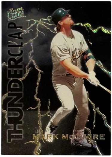 Mark McGwire 1997 Fleer Ultra Thunder Clap Black Foil Card #3-N (Oakland A's/SP)