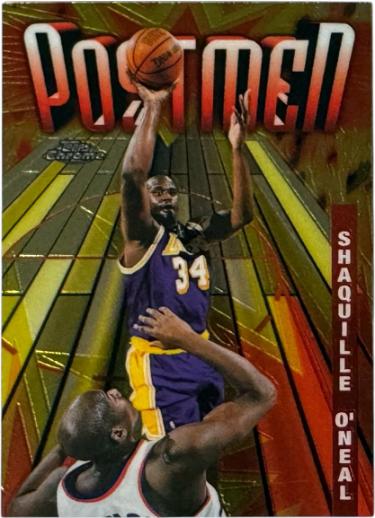 Shaquille O'Neal 1998-99 Topps Chrome Season's Best Postmen Card #SB21 (Los Angeles Lakers/HOF)