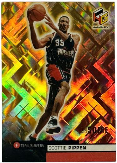 Scottie Pippen 1998-99 Upper Deck HoloGrFX GOLD Card #20AU (Houston Rockets/HOF)