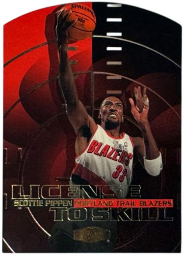 Scottie Pippen 1999-00 Flair Showcase License to Skill Die-Cut Card #8LS (HOF)