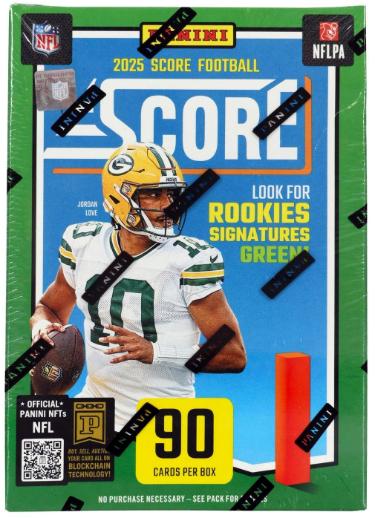 2025 Panini Score Football Blaster Box- 6PK/15CPP/90CPB- New/Factory Sealed