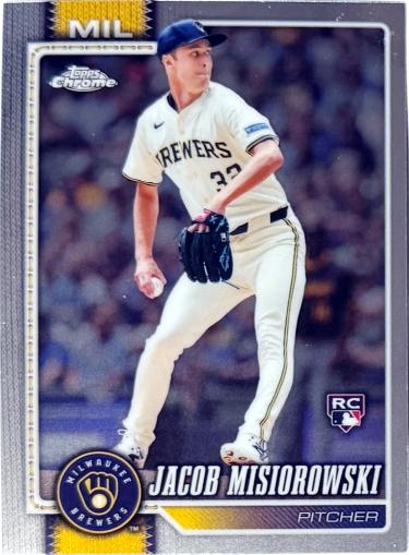 Jacob Misiorowski 2026 Topps Chrome Rookie Card (RC) #196 (Milwaukee Brewers)