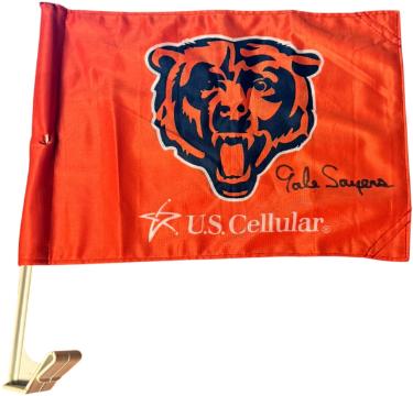 Gale Sayers signed Chicago Bears US Cellular Logo 9"x12" Car Flag- COA (HOF)