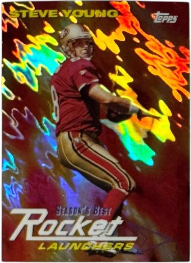 Steve Young 1999 Topps Season's Best Rocket Launchers Card #SB8 (San Francisco 49ers/HOF)