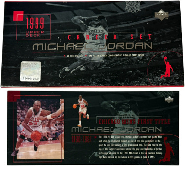 1999 Upper Deck Michael Jordan Career Set Empty Box with Oversize Card #CC1 -HOF