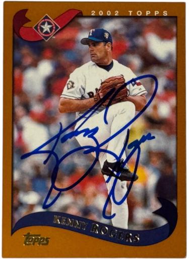 Kenny Rogers 2002 Topps Limited On Card Auto #48- COA (Texas Rangers)