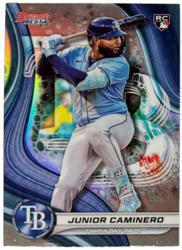 Junior Caminero 2024 Bowman's Best Refractor Rookie Card (RC) #62 (Tampa Bay Rays)