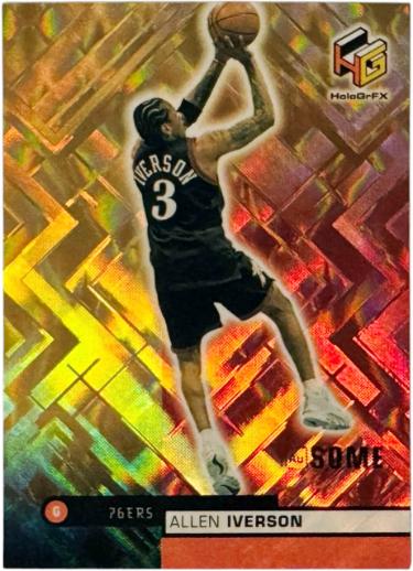 Allen Iverson 1999-00 Upper Deck HoloGrFX Gold Ausome Card SP #41AU (Philadelphia 76ers/HOF)
