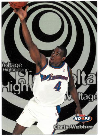 Chris Webber 1997-98 NBA Hoops High Voltage Rare Insert Card #12HV (Washington Wizards)