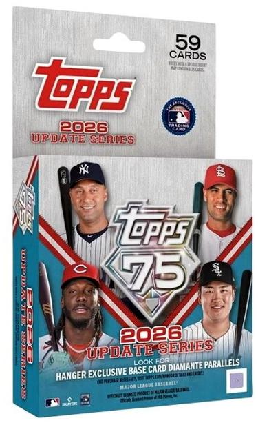 2026 Topps Update Series MLB Baseball Hanger Box- 59 Cards - New/Factory Sealed