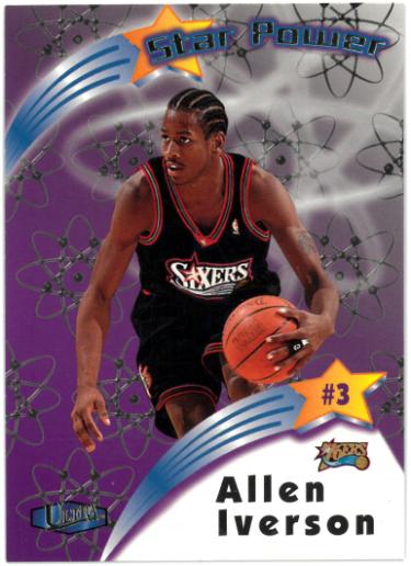 Allen Iverson 1997-98 Fleer Ultra Star Power Insert Card #2SP (Philadelphia 76ers/HOF)