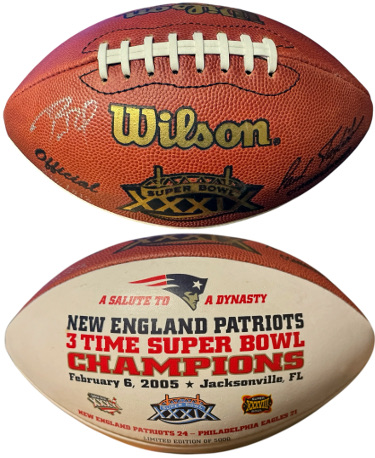 Tom Brady signed Wilson SB XXXIX Tagliabue White Panel Football- LTD /312 - Grad LOA (New England Patriots)