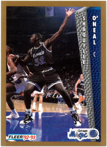 Shaquille O'Neal 1992-93 Fleer Rookie Card (RC) #401 (Orlando Magic/HOF)