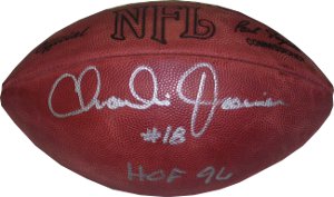 Charlie Joiner signed Official NFL Tagliabue Football HOF 96