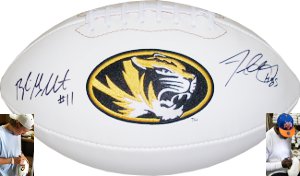 Aldon Smith signed Missouri Tigers Logo Football w/Gabbert