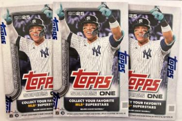 2025 Topps Series 1 MLB Baseball Double Blaster Box 15pks/14CPP/210CPB- Lot of 3- New/Factory Sealed