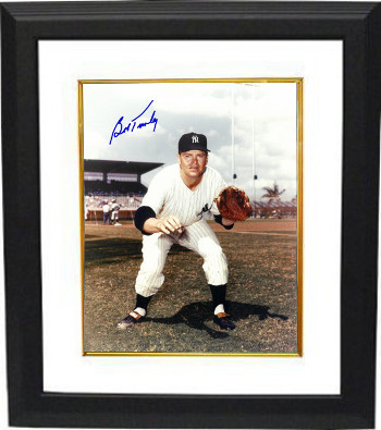 Bob Turley signed New York Yankees 8x10 Photo Custom Framing  (deceased)