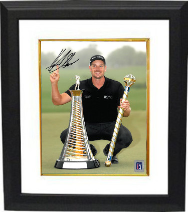 Henrik Stenson signed PGA 8x10 Photo Custom Framing (2013 Race to Dubai Champion)- PGA Tour Hologram