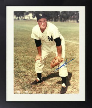 Hank Bauer signed New York Yankees MLB Licensed 8x10 Photo Custom Framing- COA (7X WS Champ)